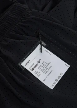 Space-O perforated stretch-nylon trousers