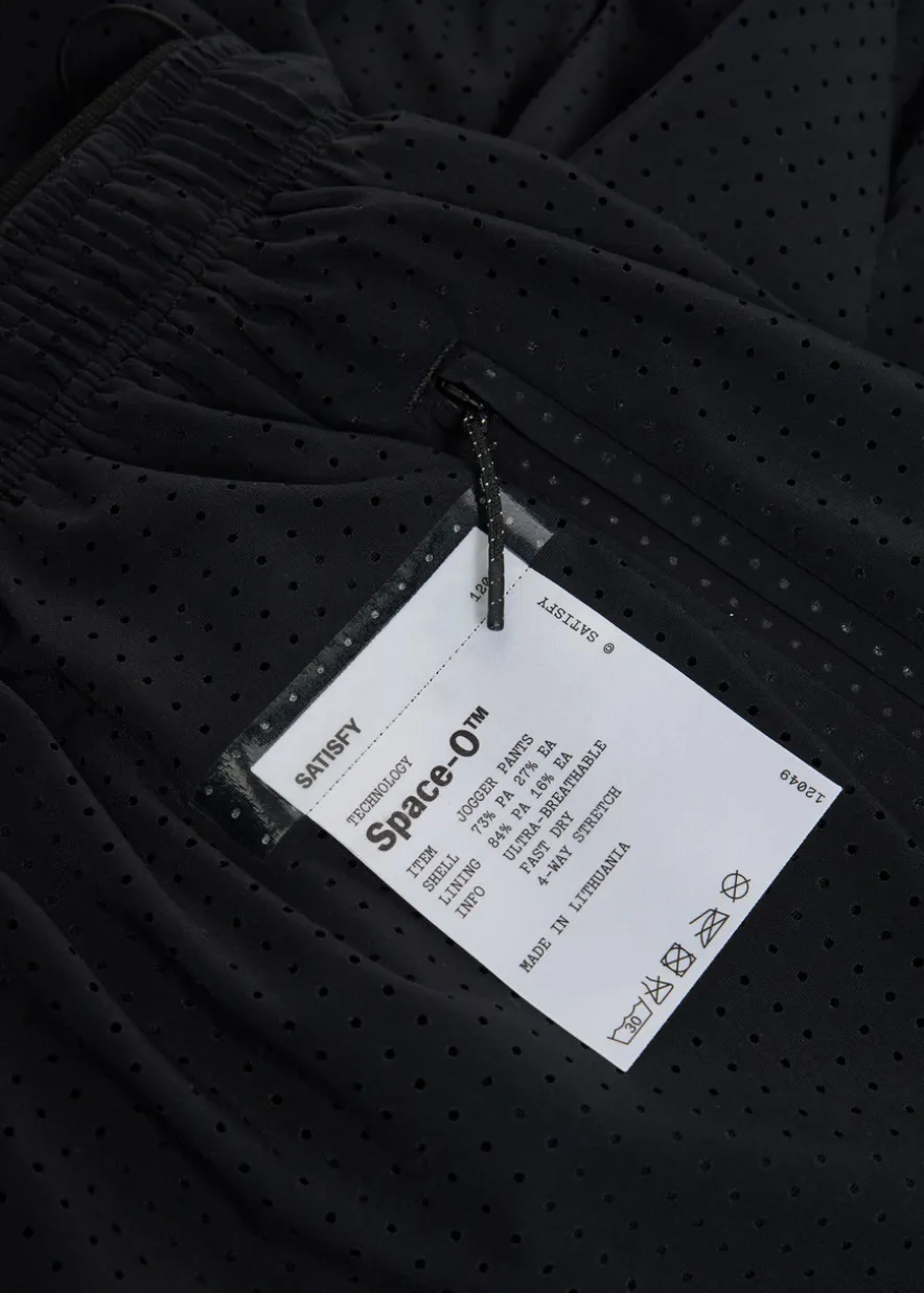 Space-O perforated stretch-nylon trousers