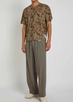 Space-O perforated stretch-nylon trousers