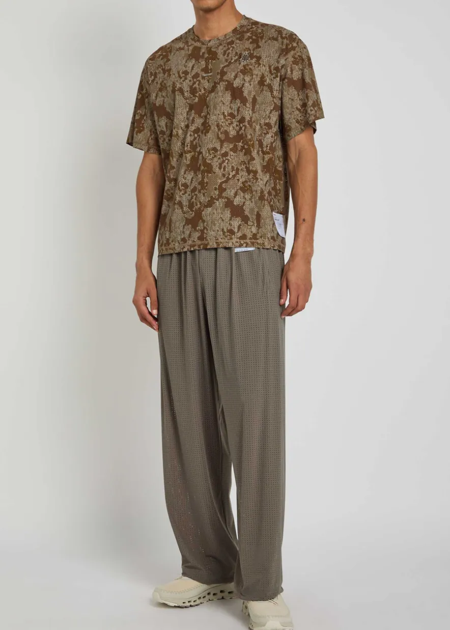 Space-O perforated stretch-nylon trousers