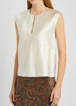 Sparrow silk-blend top