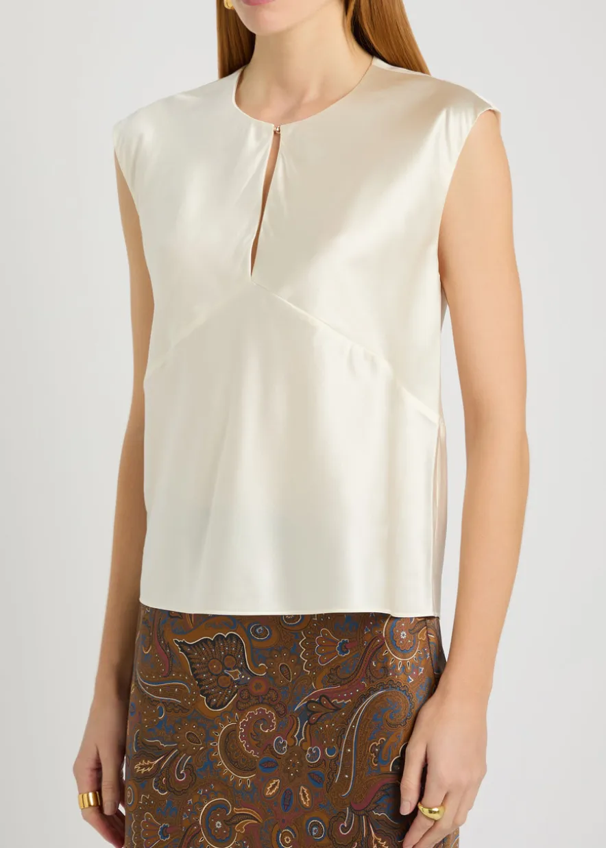 Sparrow silk-blend top