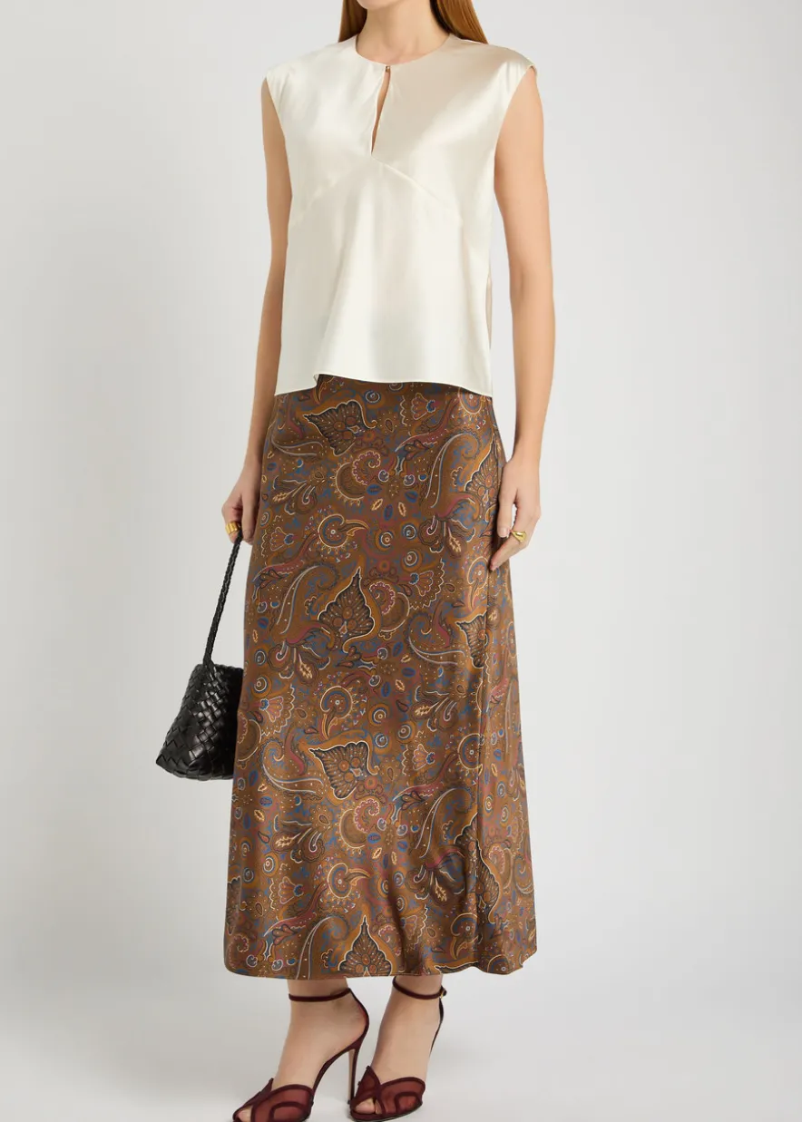 Sparrow silk-blend top