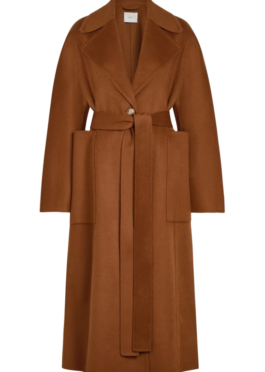 Spencer belted wool and cashmere-blend trench coat