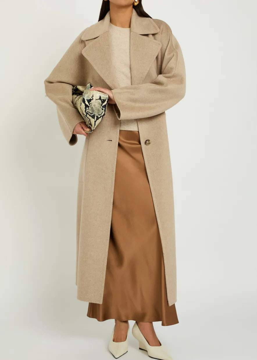 Spencer belted wool and cashmere-blend trench coat