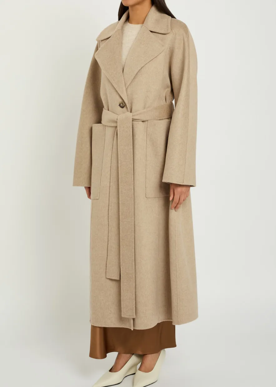 Spencer belted wool and cashmere-blend trench coat