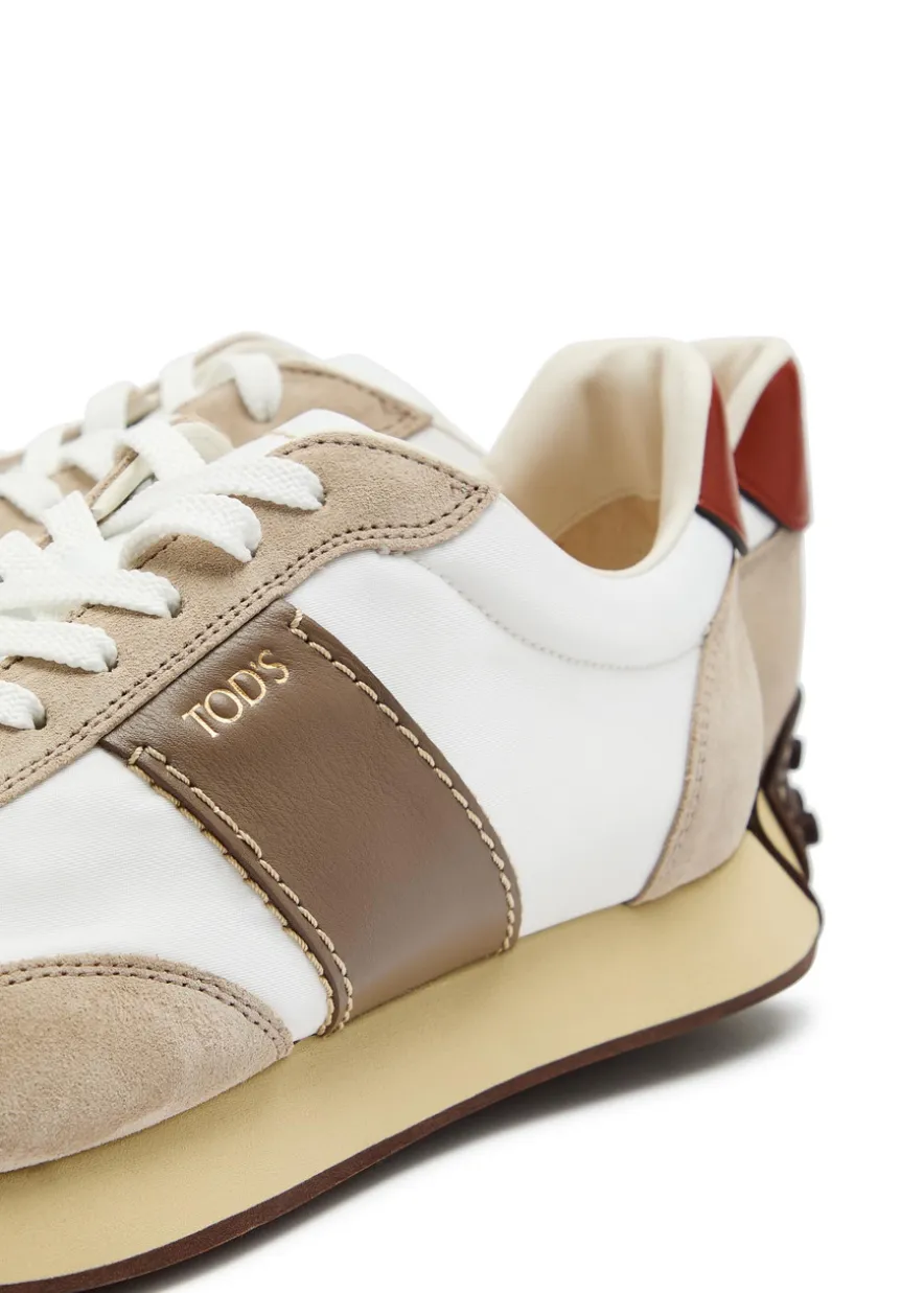 Sportivo Active 26L panelled satin-twill sneakers