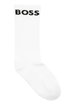 Sport logo cotton-blend socks - set of two
