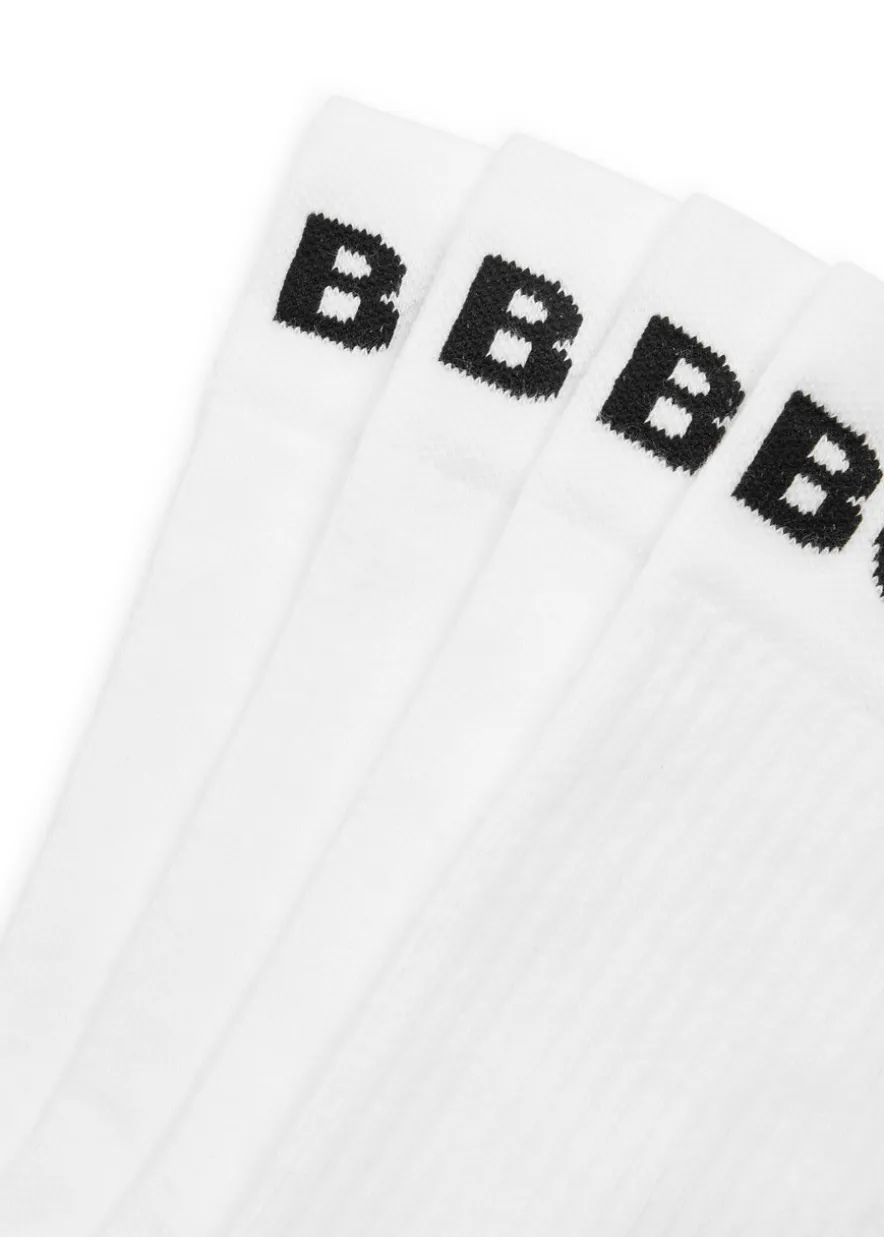 Sport logo cotton-blend socks - set of two