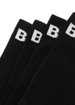 Sport logo cotton-blend socks - set of two