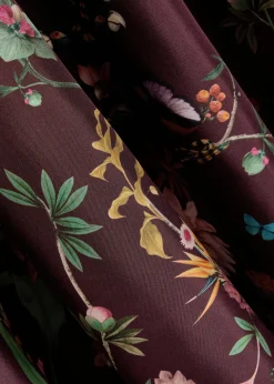 Square belted printed silk kaftan dress