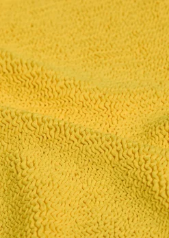 Square-neck crinkle swimsuit