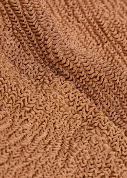 Square-neck crinkle swimsuit