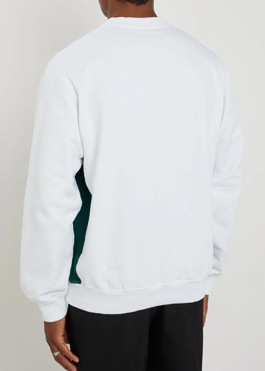 Stacked terry-logo cotton sweatshirt