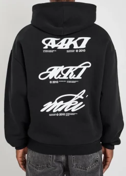 Stack hooded cotton-blend sweatshirt