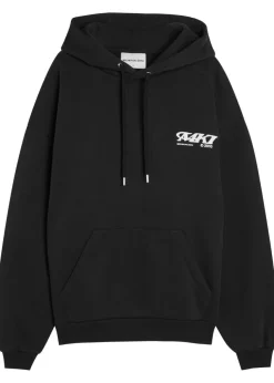 Stack hooded cotton-blend sweatshirt
