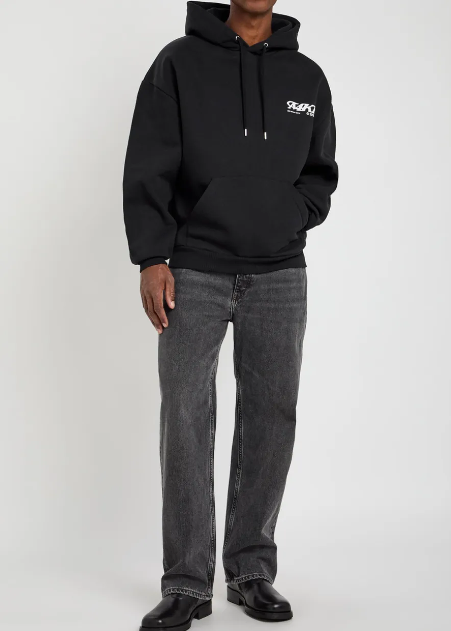 Stack hooded cotton-blend sweatshirt