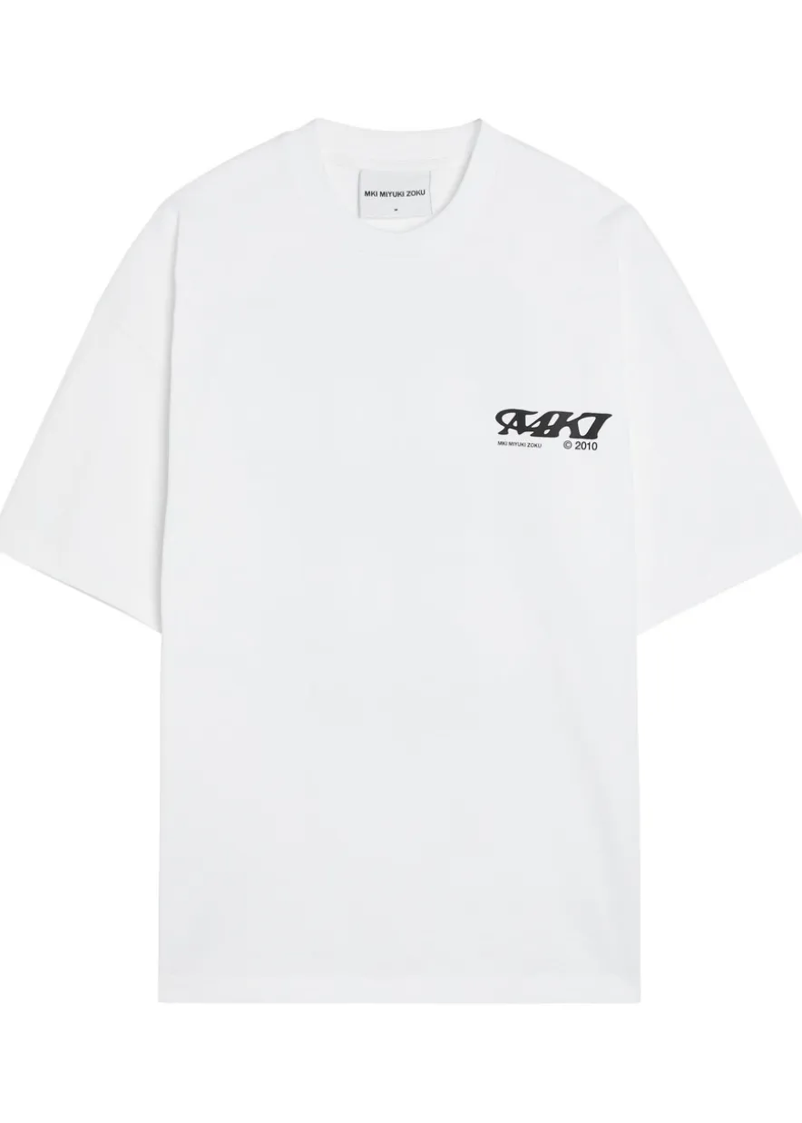 Stack printed cotton T-shirt
