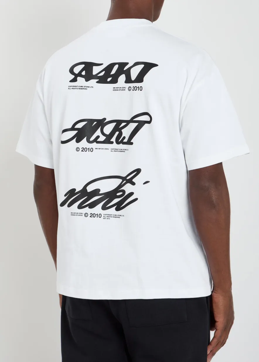 Stack printed cotton T-shirt