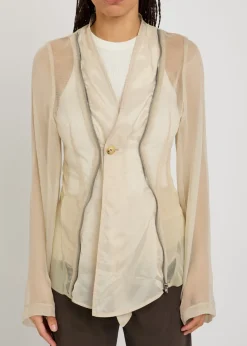 Stag panelled tulle jacket