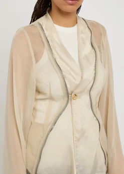 Stag panelled tulle jacket