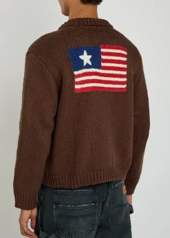 1 Star embroidered cotton-knit jacket