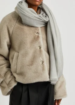 Starlight sequin-embellished cashmere scarf