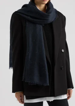 Starlight sequin-embellished cashmere scarf