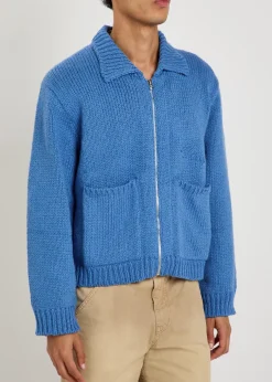 5 Star logo-intarsia cotton cardigan