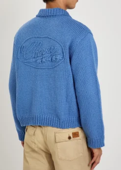 5 Star logo-intarsia cotton cardigan