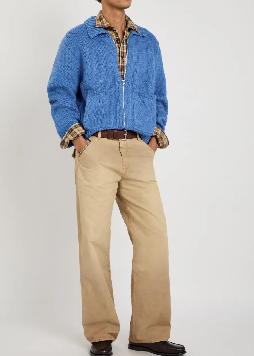 5 Star logo-intarsia cotton cardigan