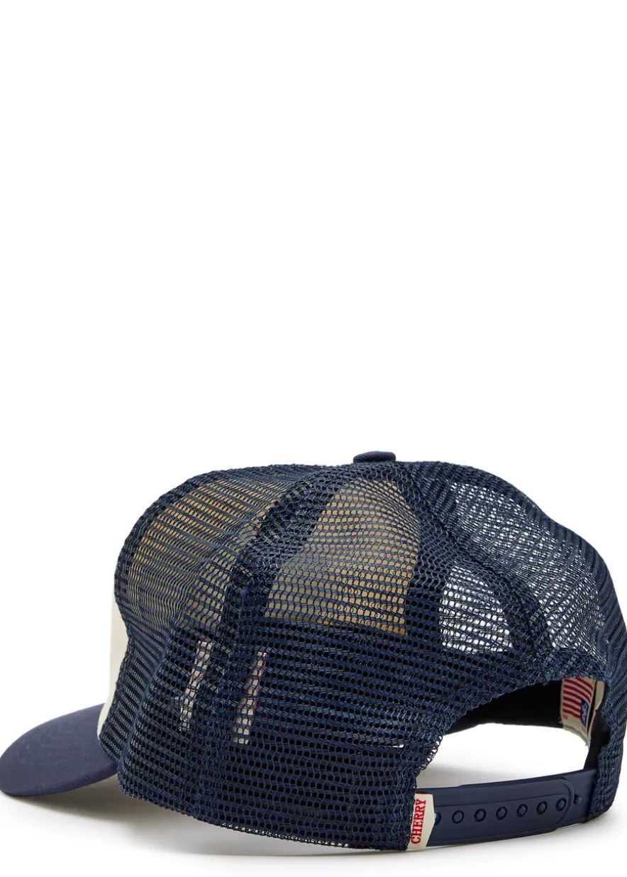 5 Star stud-embellished twill and mesh cap