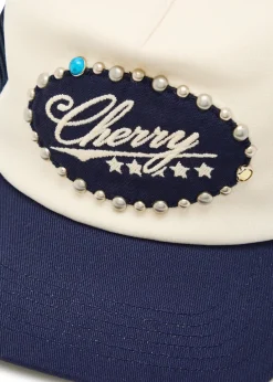 5 Star stud-embellished twill and mesh cap