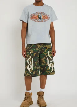 Static printed cotton T-shirt