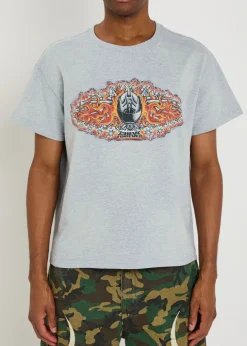 Static printed cotton T-shirt