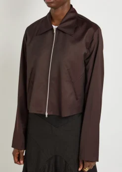 Statue satin-twill jacket