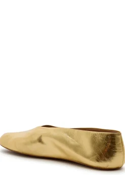 Stella metallic leather ballet flats