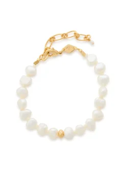 Stellar Pearly 18kt gold-plated beaded bracelet