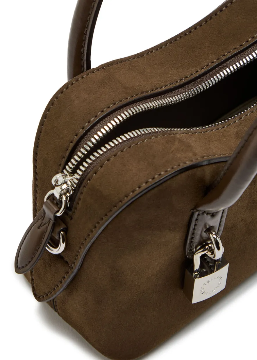 Stella Ryder small faux suede top handle bag