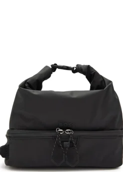 Stenson coated faux leather washbag