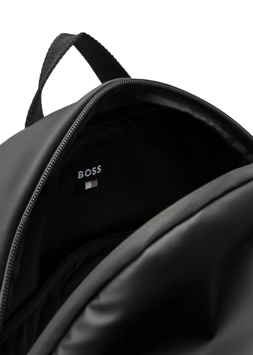 Stenson logo coated faux leather backpack