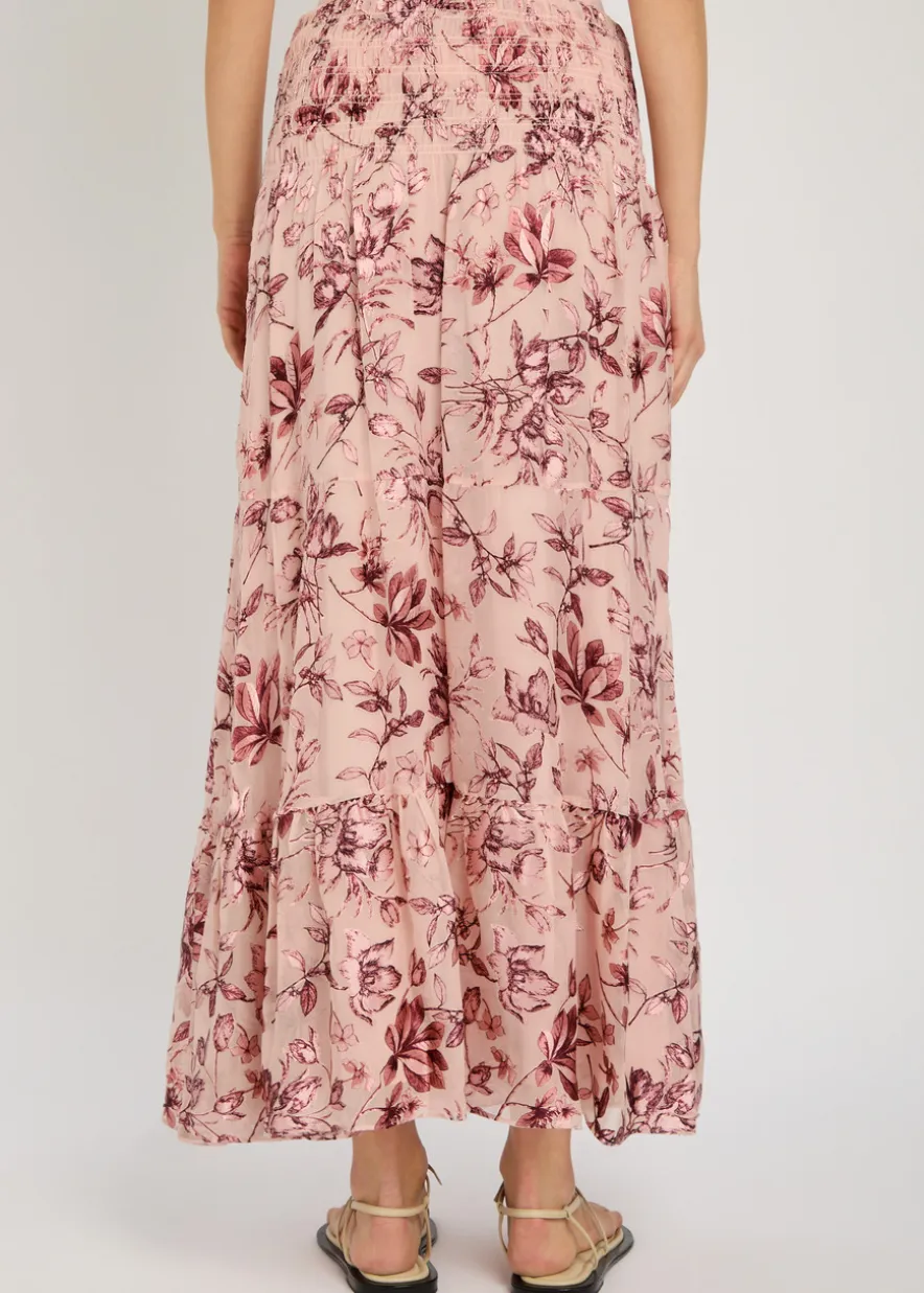 Stevie devoré chiffon maxi skirt