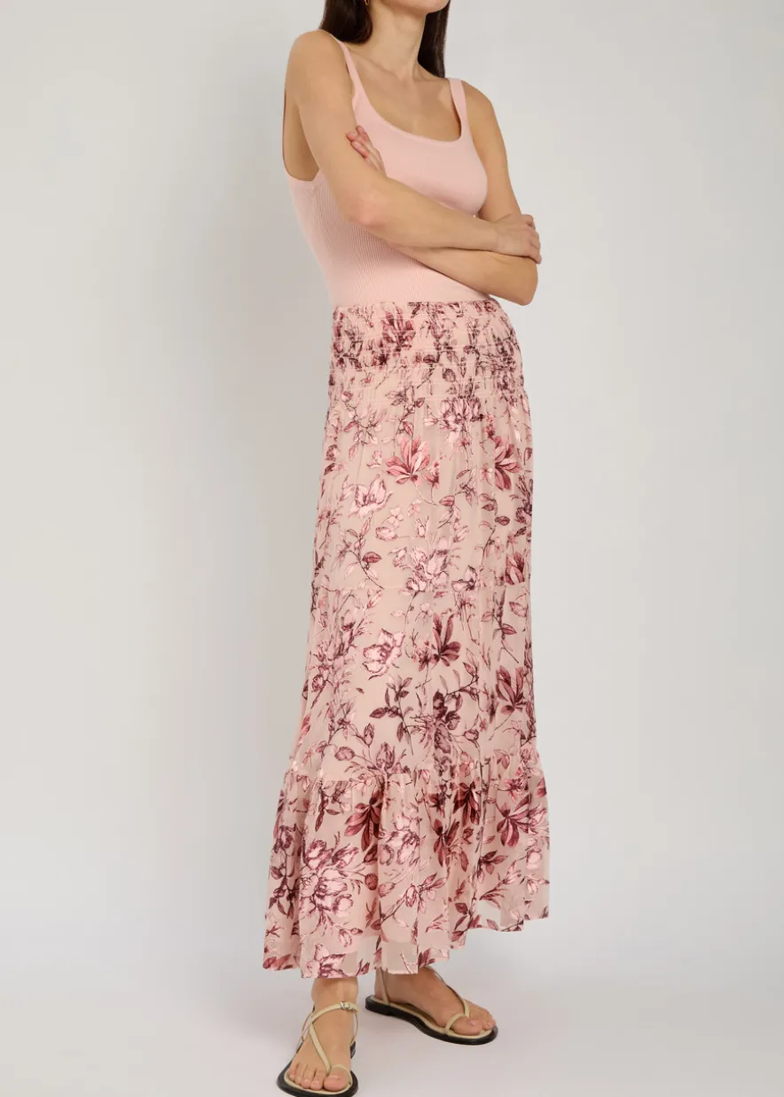 Stevie devoré chiffon maxi skirt