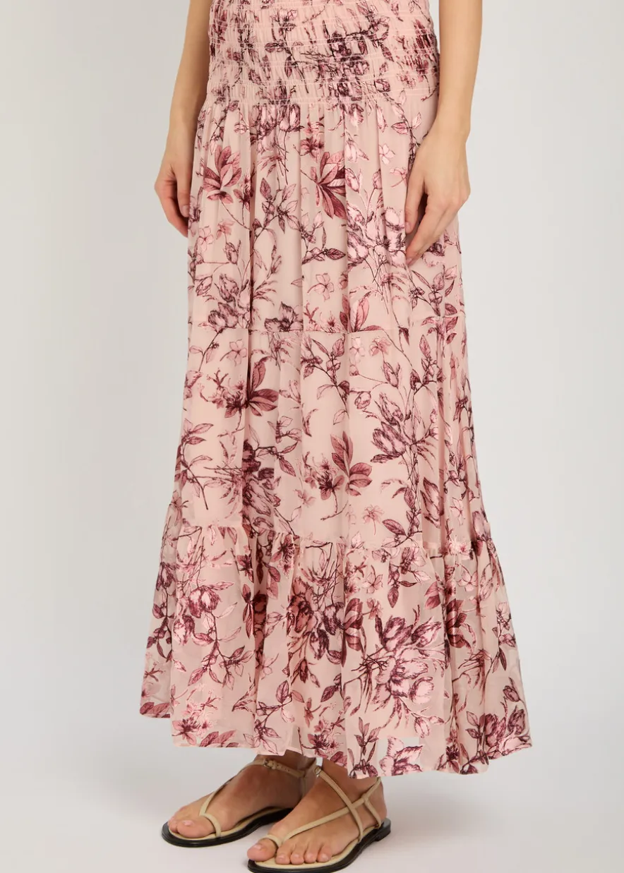 Stevie devoré chiffon maxi skirt