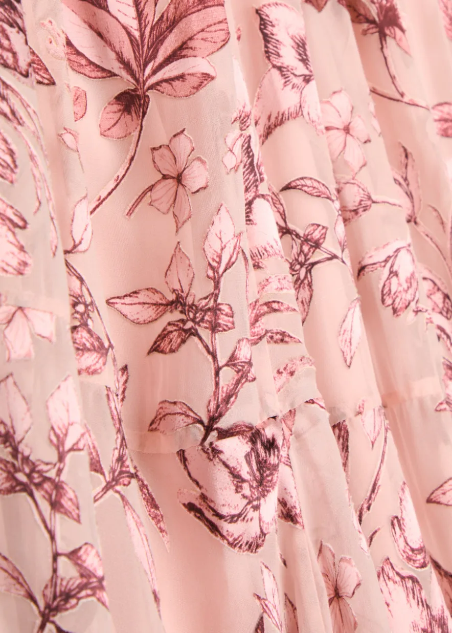 Stevie devoré chiffon maxi skirt