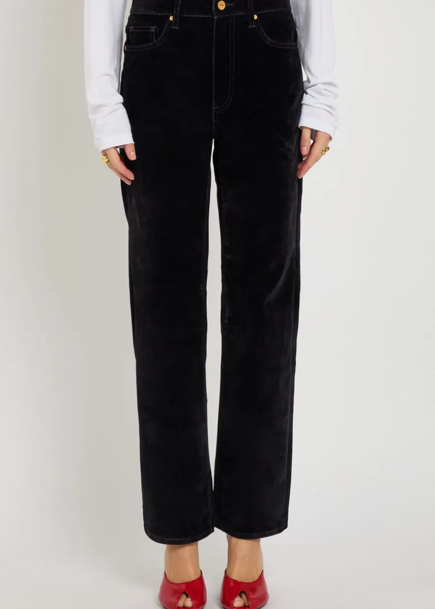Stevie straight-leg velvet jeans