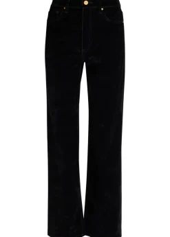 Stevie straight-leg velvet jeans