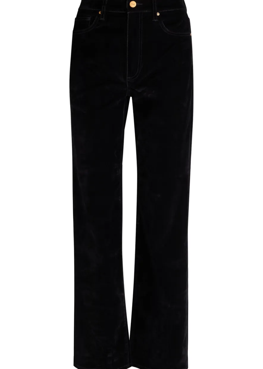 Stevie straight-leg velvet jeans