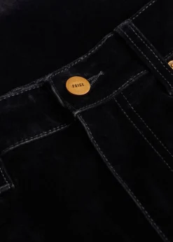 Stevie straight-leg velvet jeans