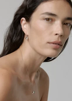 Stilla Quartz sterling silver drop earrings